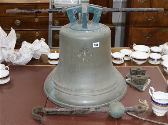 Ministry of Defence bell with ordnance arrow W.45cm